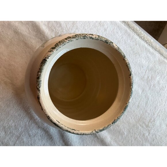 Vintage Casey Pottery Signed Vase Jar Fruit Plums and Cherries Handmade USA 6"x5 - Picture 4 of 11